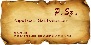 Papolczi Szilveszter névjegykártya